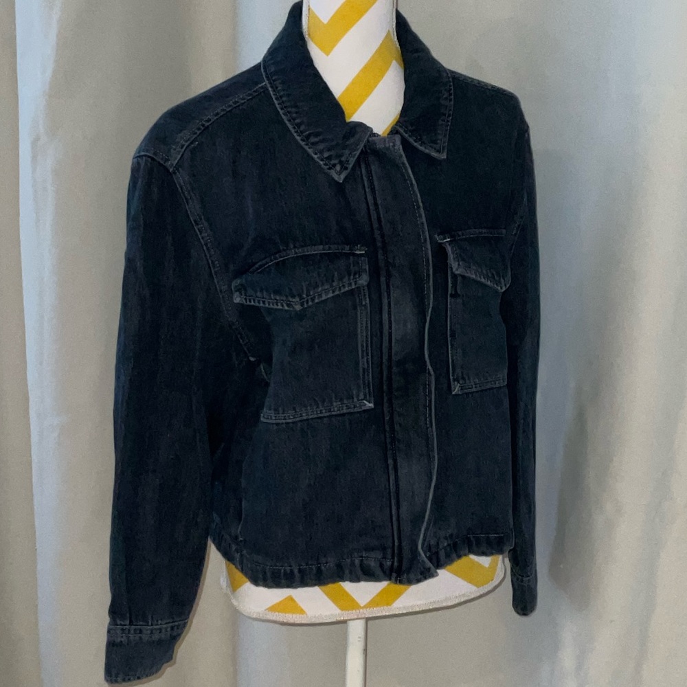 Old Navy Dark Denim Cropped Jean Jacket